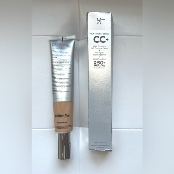 IT Cosmetics CC Cream Foundation Super Size 75 ML Medium Tan NEW - Picture 2 of 3